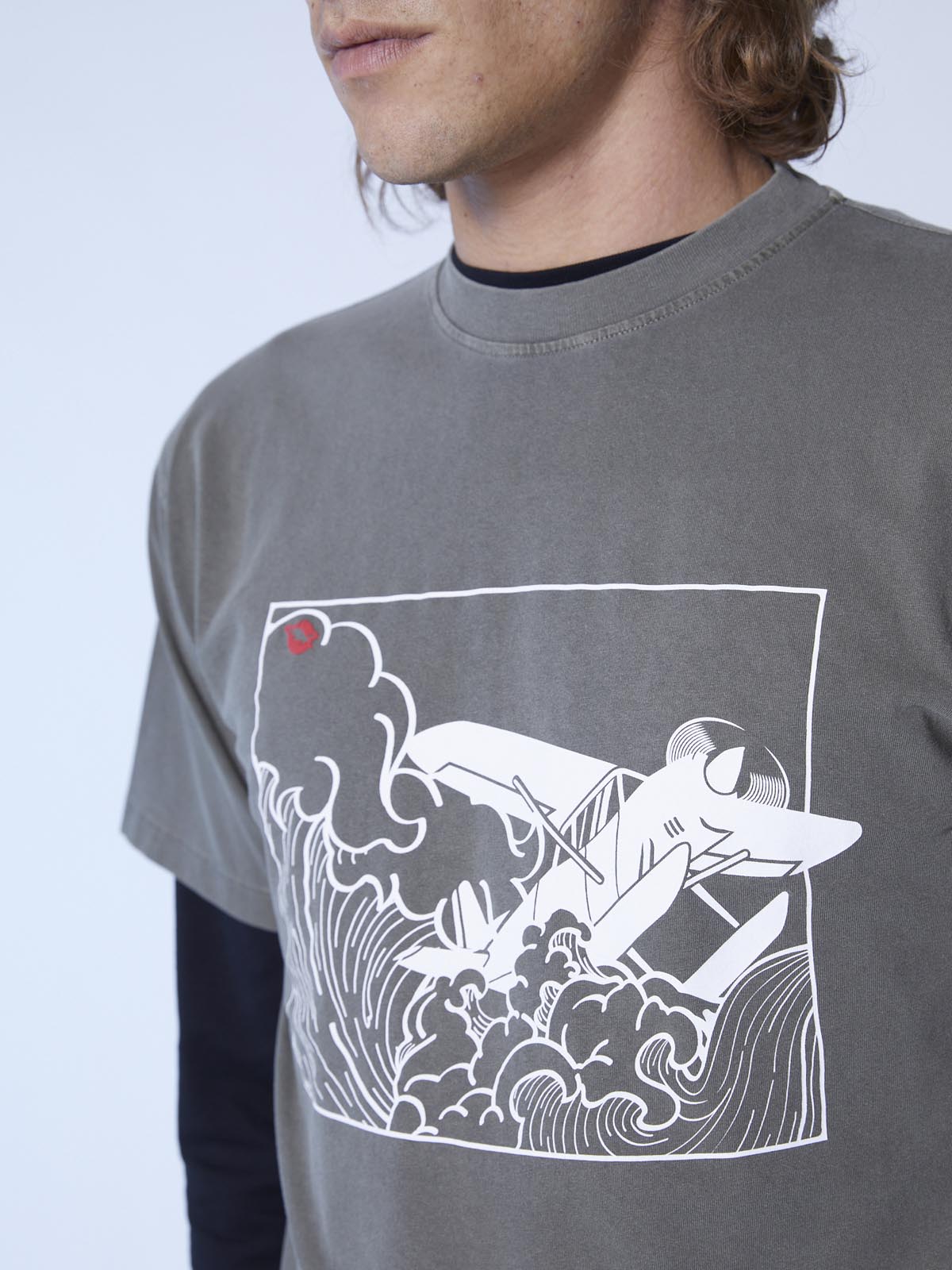 Kona T-shirt stampa Hokusai Air Surfer